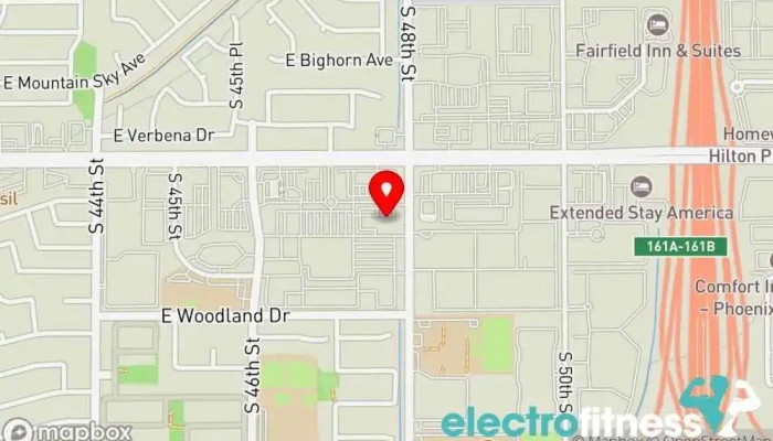 map of BLK LBL Fitness Club Gym in Phoenix
