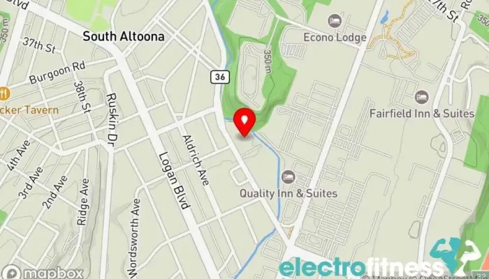 map of Bloom Yoga & Wellness LLC Yoga studio, Gym in Altoona