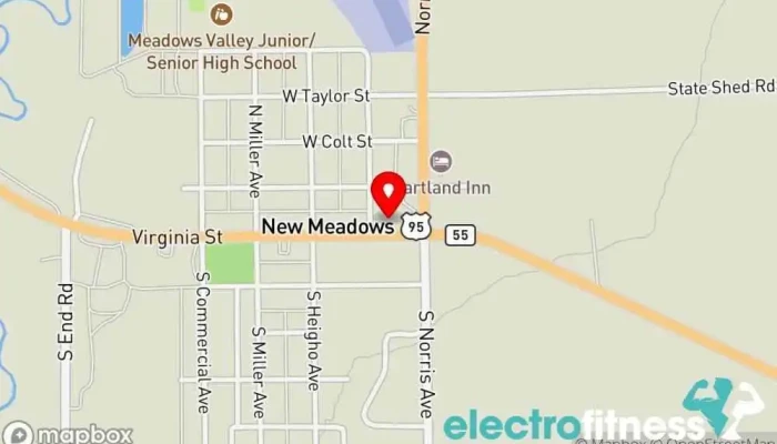 map of Blue Wolf Pilates Pilates studio in New Meadows