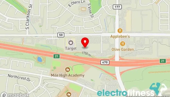 map of Bodhi Pilates Pilates studio, Personal trainer in Highlands Ranch