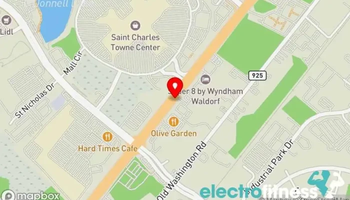 map of Bodied by Bree Fitness center in Waldorf