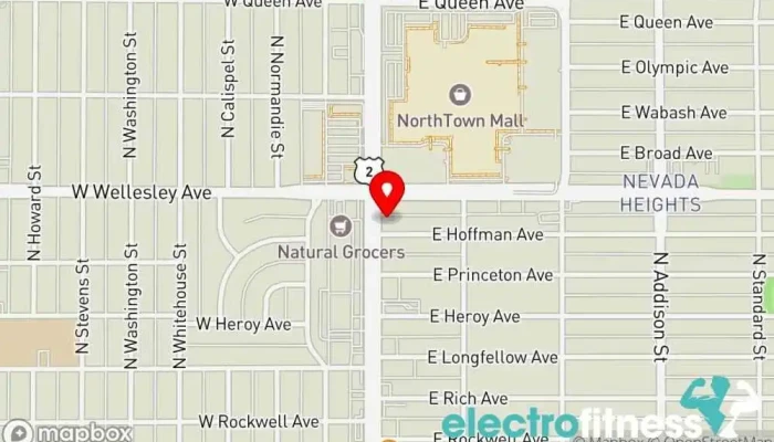 map of Body By Biju - One on One Personal Training - Private Gym Spokane Personal trainer, Fitness center, Gym in Spokane