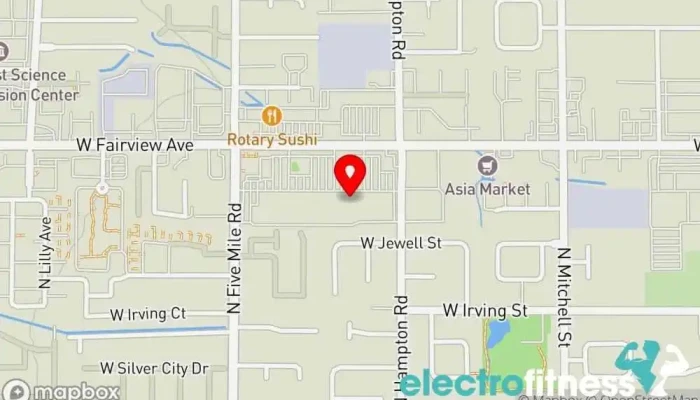 map of Boise Iron Gym Fitness center in Boise