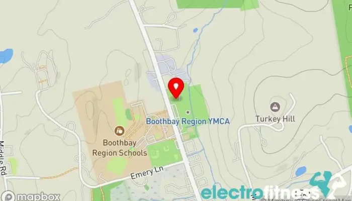 map of Boothbay Region YMCA Youth organization, Gym, Non-profit organization, Recreation center in Boothbay Harbor