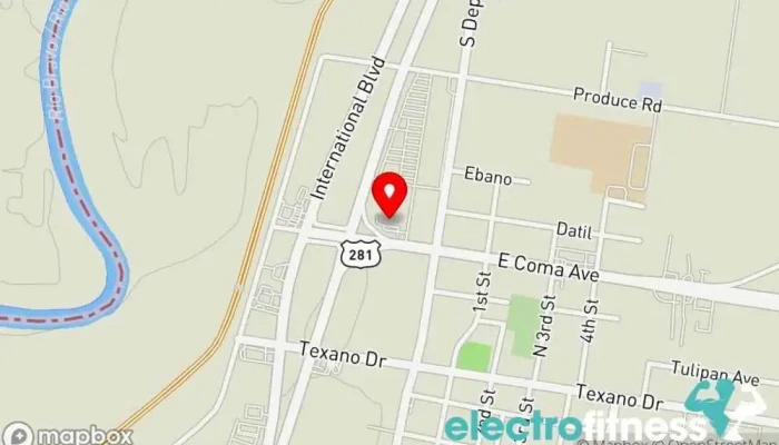 map of Border Flex Fitness Gym in Hidalgo