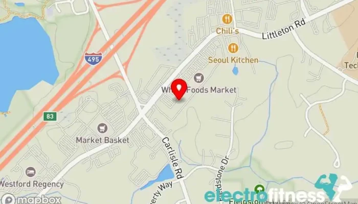 map of Box 2 Burn Boxing gym in Westford