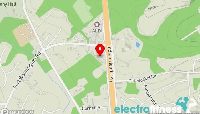map of Brandis Touch Studios - The Integrated Wellness Spa Spa and health club, Body shaping class, Laser hair removal service, Massage spa, Sauna, Skin care clinic, Teeth whitening service, Weight loss service in Fort Washington