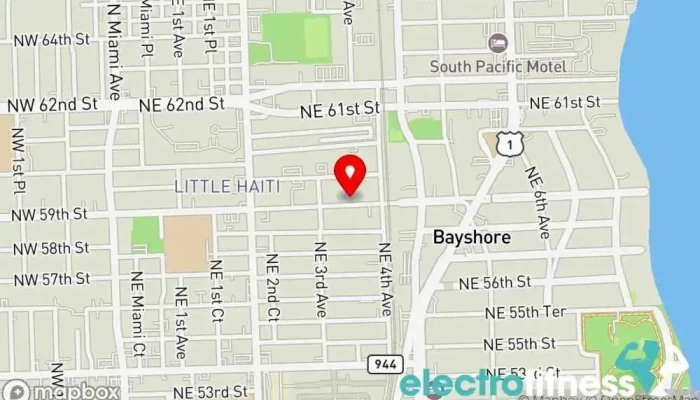 map of Brawlerz Box Gym in Miami
