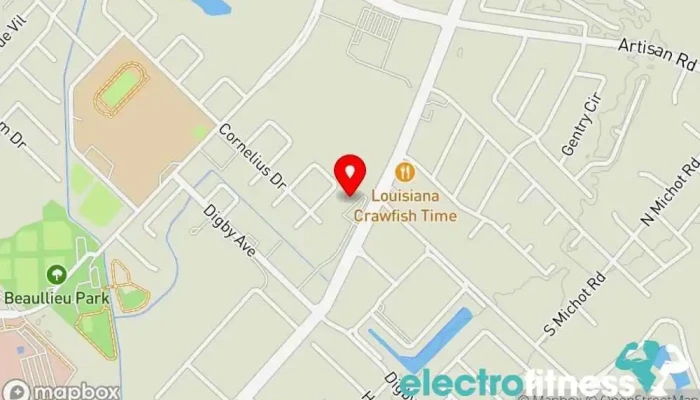 map of Brazilian Body Works Fitness center in Lafayette