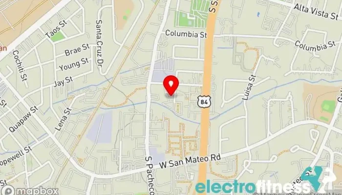 map of Breathe Santa Fe Yoga studio in Santa Fe