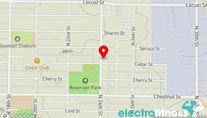 map of Bruening Total Wellness Center Gym in Quincy