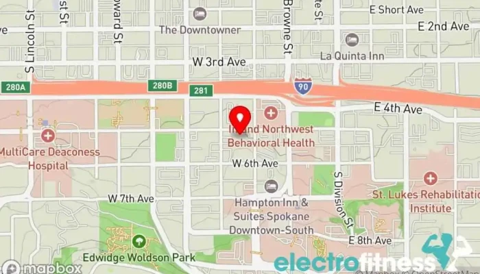 map of Built To Move Chiropractic and Sports Rehabilitation Chiropractor, Fitness center, Gym, Massage therapist, Mental health service, Sports medicine physician, Wellness center in Spokane