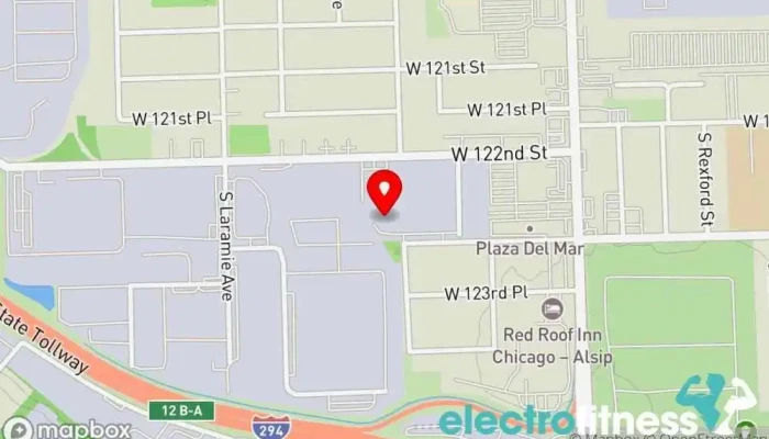 map of Bullpen Sports Gym in Alsip