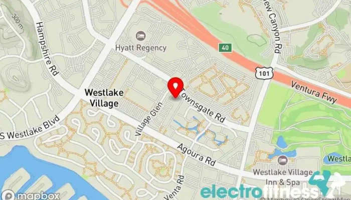 map of Bünda Westlake Village Fitness center in Westlake Village