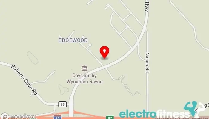 map of Cajun Fitness Gym, Fitness center, Nutritionist, Personal trainer, Physical fitness program in Rayne