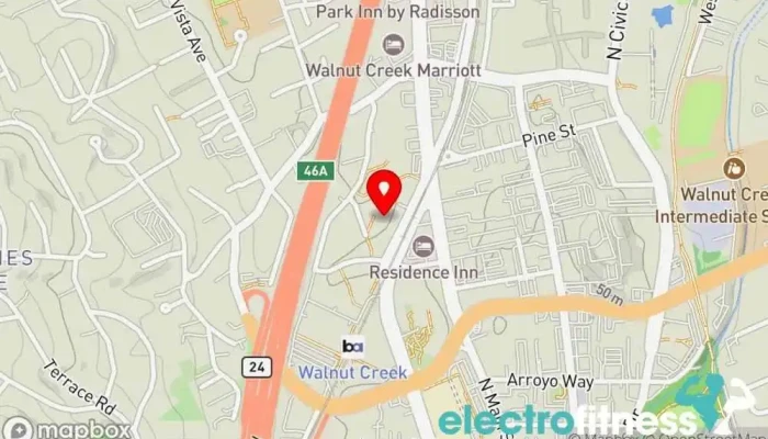 map of California Diving Academy Sports club, Acrobatic diving pool, Athletic club, Gymnastics center, Gymnastics club, Sports school, Swim club, Swimming pool, Swimming school in Walnut Creek
