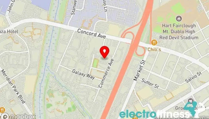 map of California Strong Athletics Gymnastics center in Concord