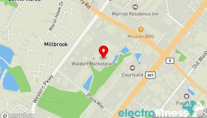 map of Capital Clubhouse Recreation center, Community center, Gym, Volleyball court in Waldorf