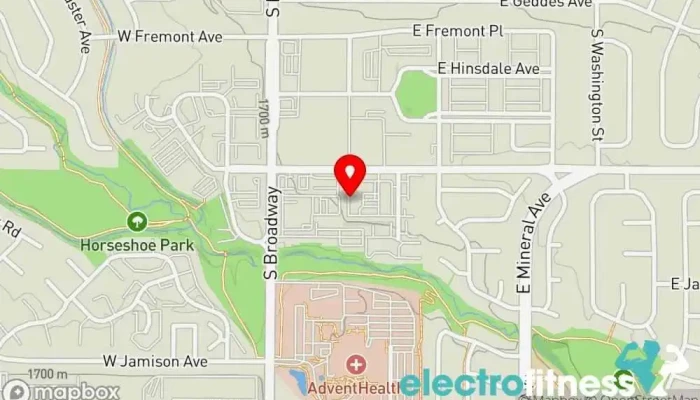 map of Carbon Strength & Conditioning Gym, Fitness center, Personal trainer, Physical fitness program, Weight loss service, Weightlifting area in Littleton
