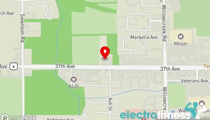 map of Carley Newton Group Fitness Fitness center in Portage