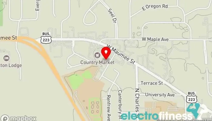 map of Carter Rehabilitation & Aquatic Centers Physical therapy clinic, Aquatic centre, Occupational therapist, Physical fitness program in Adrian