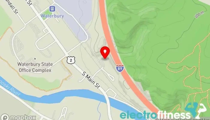 map of Central Vermont Gymnastics Academy Gymnastics center in Waterbury