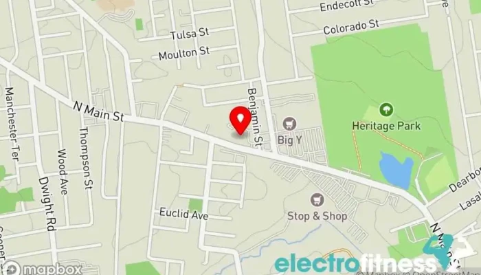 map of Century Fitness Gym in East Longmeadow