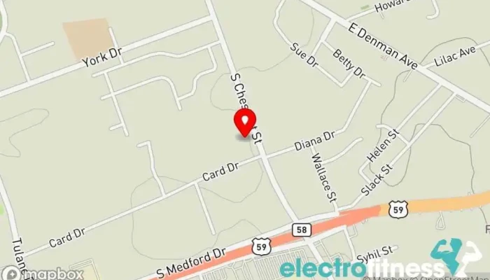 map of Changing Lives Dance Center Physical fitness program in Lufkin