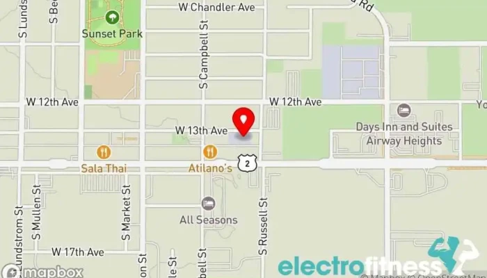 map of Chasing Gravity Activity Center Gymnastics center, Dance school, Preschool in Airway Heights