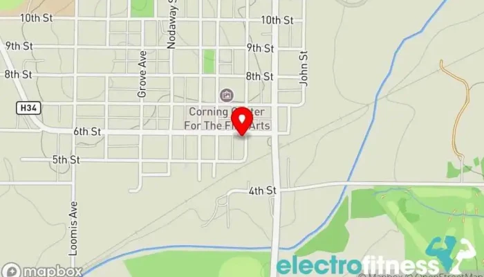 map of CHI Health Wellness Center at Corning Wellness center in Corning