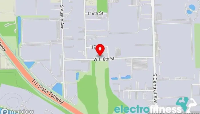 map of Chicago Movement Studio Fitness center in Alsip