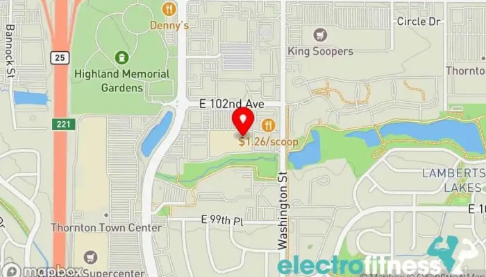 map of Chuze Fitness Fitness center, Gym, Indoor swimming pool in Thornton