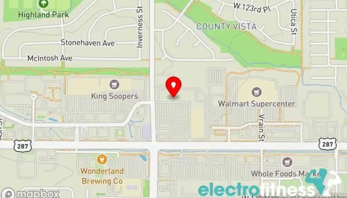 map of Chuze Fitness Fitness center, Gym, Indoor swimming pool in Broomfield