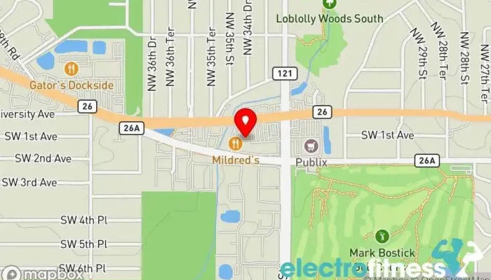map of Chuze Fitness Fitness center, Gym in Gainesville