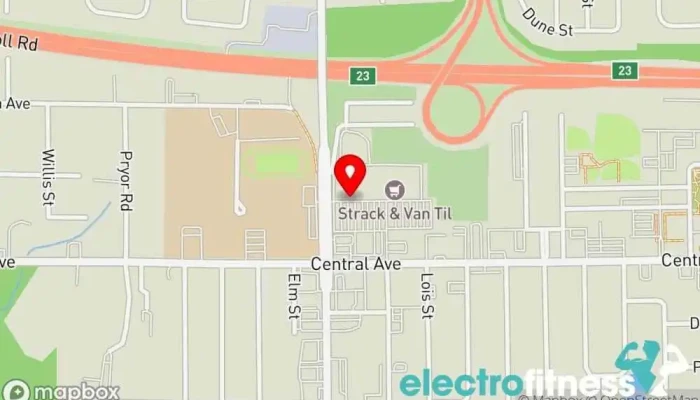 map of Classic Bodyworks 24 Hour Gym & Fitness Gym, Aerobics instructor, Body shaping class, Personal trainer, Physical fitness program in Portage