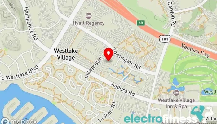 map of Club Lagree Pilates studio, Fitness center, Gym in Westlake Village