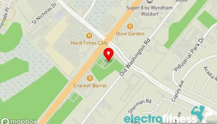 map of Club Pilates Pilates studio in Waldorf