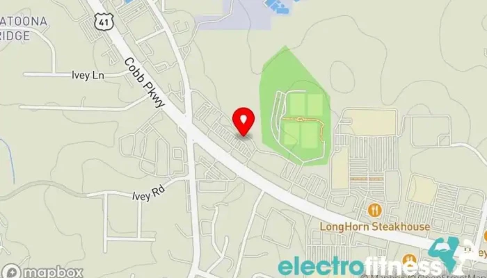 map of Club Pilates Pilates studio in Acworth