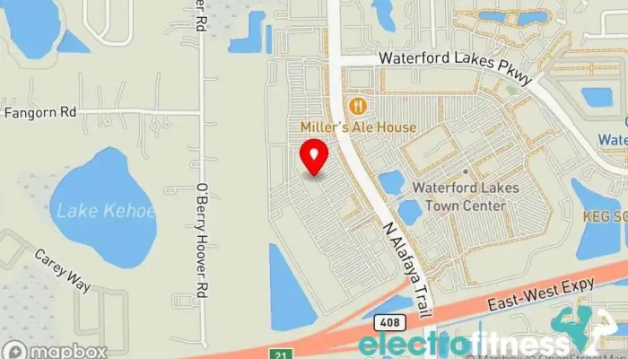 map of Club Pilates Pilates studio in Orlando