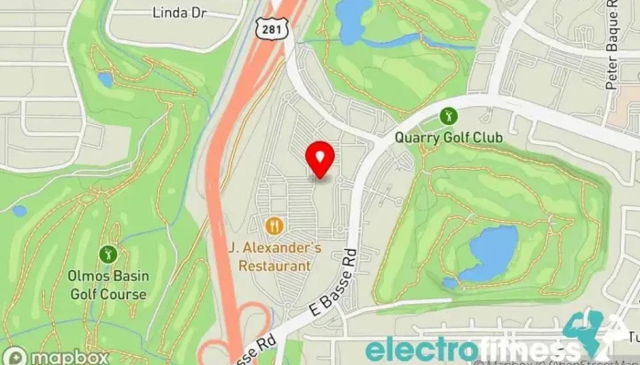 map of Club Pilates Pilates studio in San Antonio