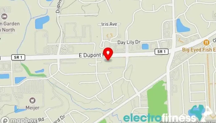 map of Club Pilates Pilates studio in Fort Wayne