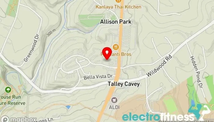 map of Club Pilates Pilates studio in Allison Park