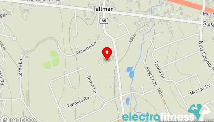 map of Club Raw-Fit Weight loss service, Boot camp, Fitness center, Gym, Kickboxing school, Personal trainer, Physical fitness program, Self defense school, Taekwondo school, Women's personal trainer in Airmont