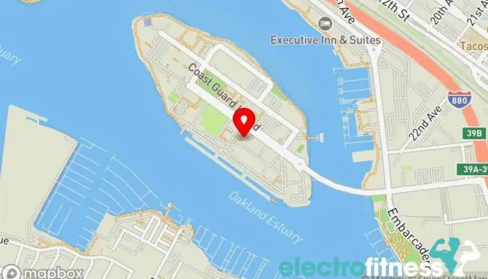 map of Coast Guard Island Base Gym Gym in Alameda