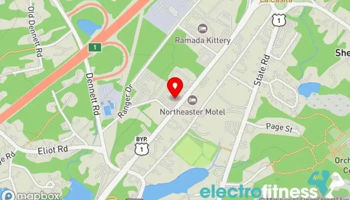 map of Coastal Fitness Gym in Kittery