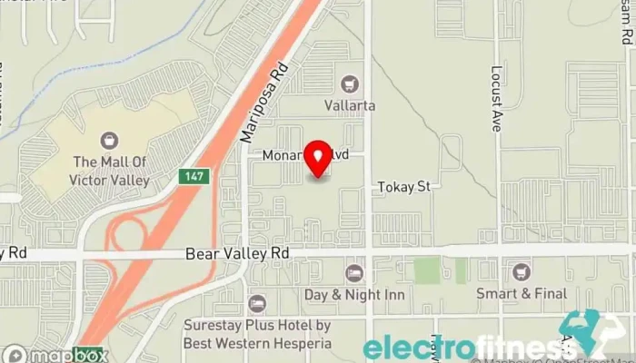 map of Cobra Kai Martial Arts Martial arts school, Gym, Self defense school in Victorville