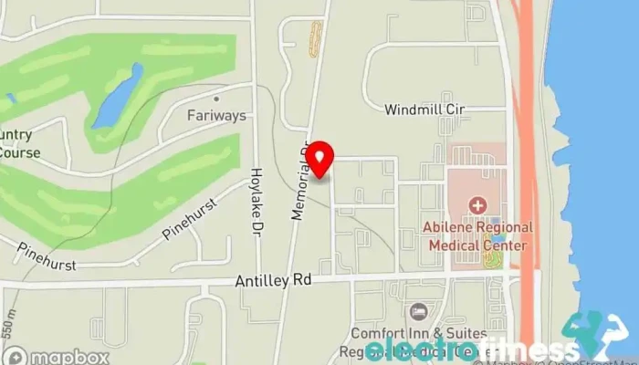 map of Collective Wellness of Abilene Pilates studio in Abilene