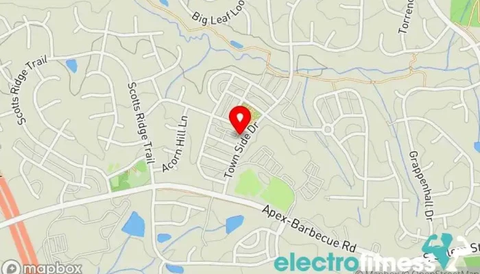 map of Contact Sheri Fitness center in Apex