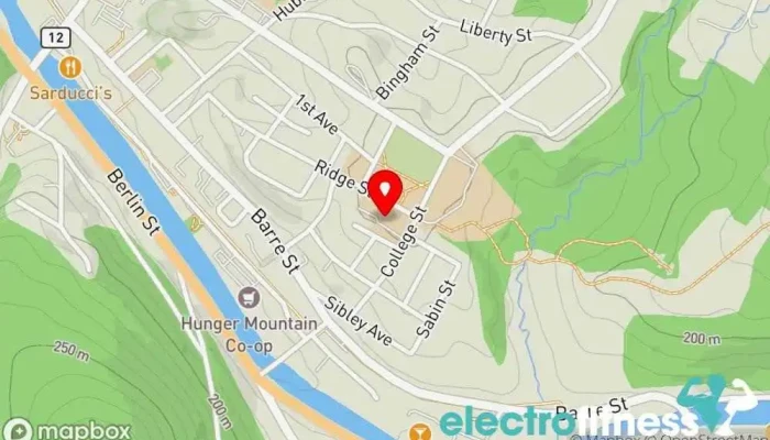 map of Contemporary Dance and Fitness Studio Dance school, Gym in Montpelier