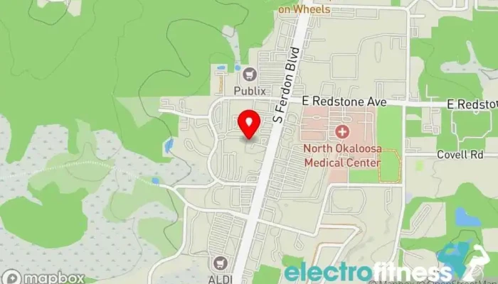 map of Crestview Fitness open 24/7 Gym, Fitness center, Pilates studio, Yoga studio in Crestview